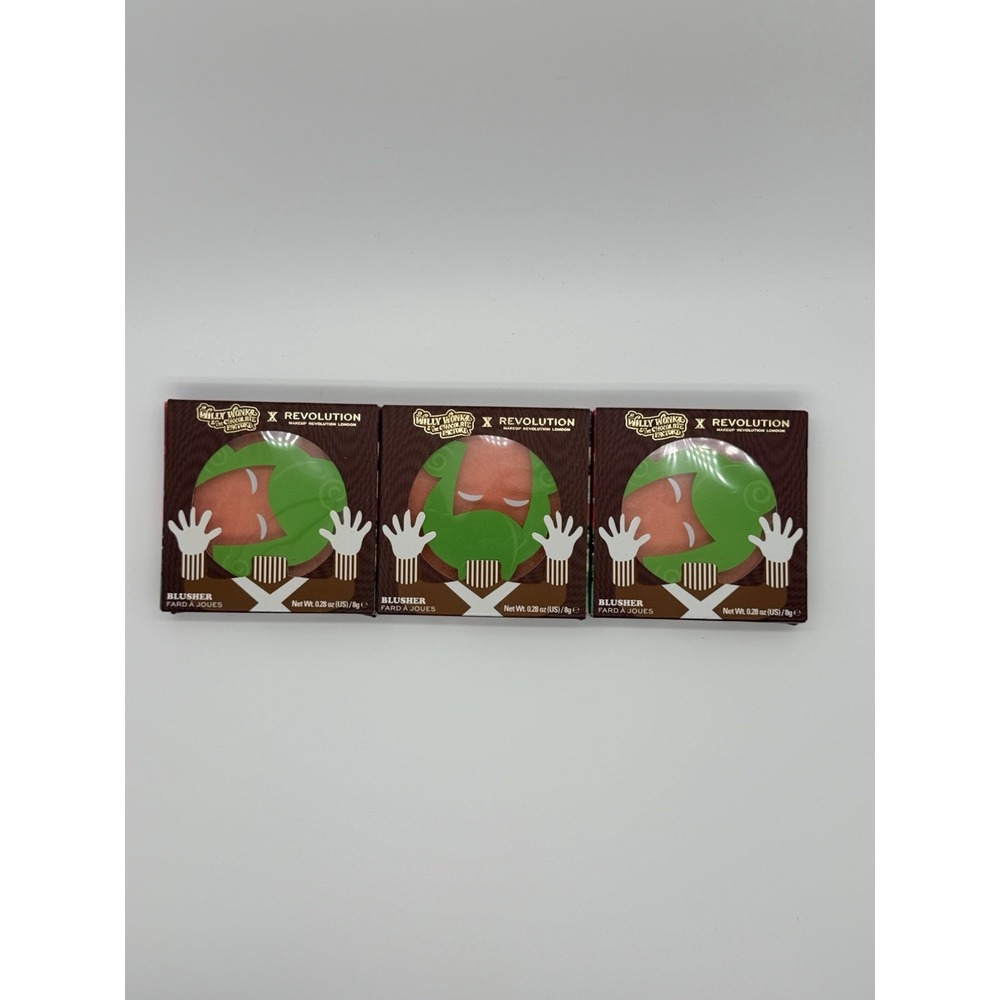 Revolution x Willy Wonka Blusher Make-Up Blush | New 3 Pack Blusher Sealed